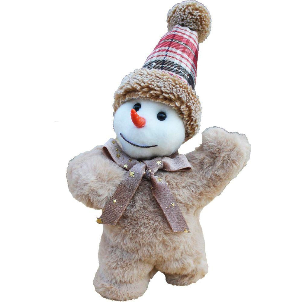 Enfeite Boneco De Neve Gorro Chapéu Decoração De Natal 28cm