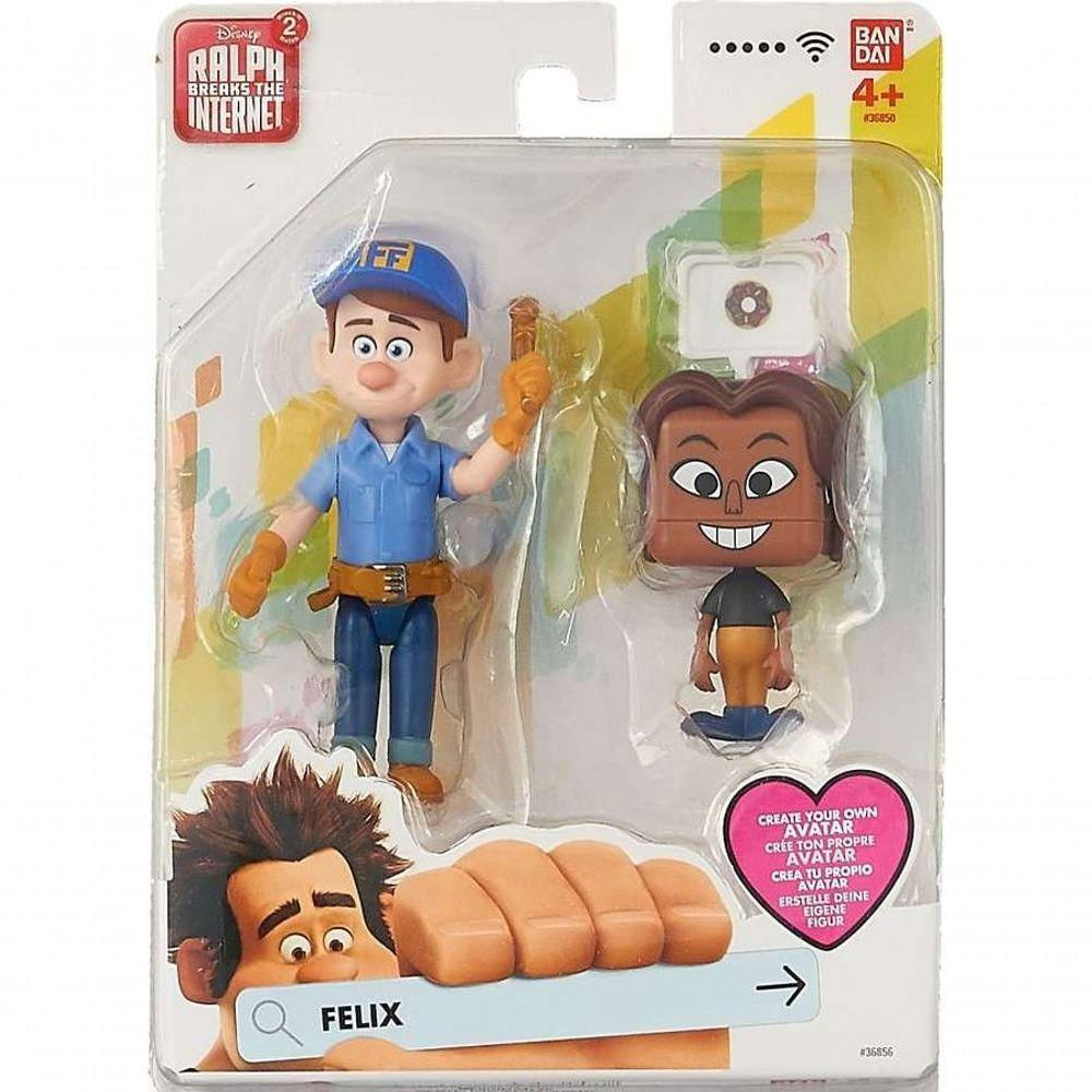 Brinquedo Figura Colecionável Detona Ralph Ii Bandai Variação:felix Com Avatar