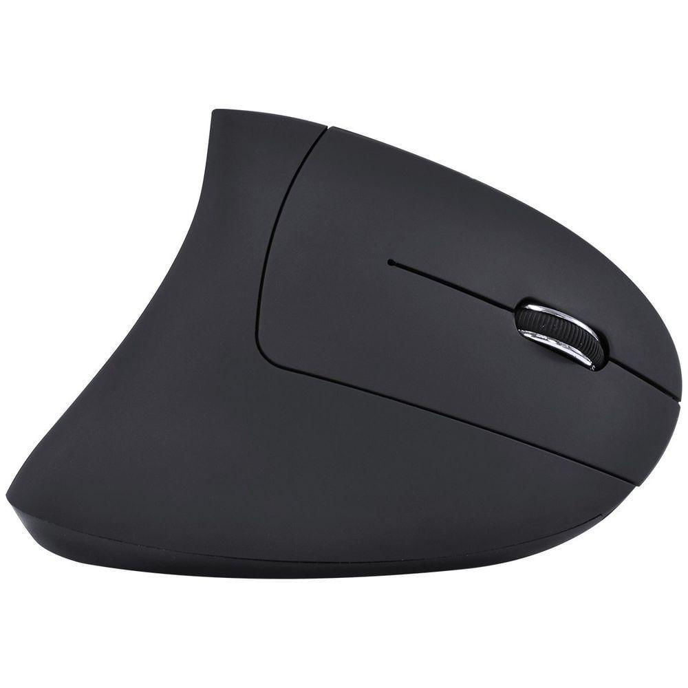 Mouse Sem Fio Recarregavel 2.4 Ghz ical Ergonomico Ortopedico Power Fit 1600 Dpi Preto Usb - Pm300