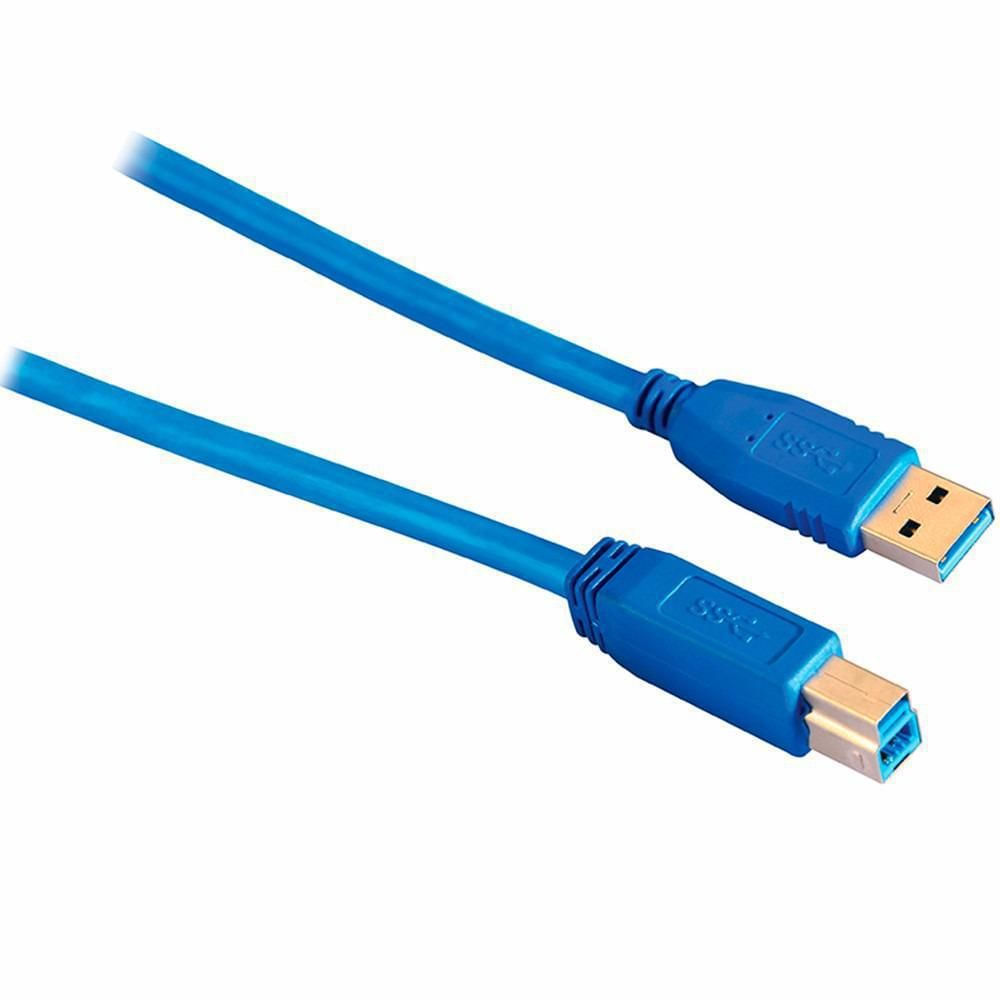 Cabo Usb 3.0 a/b Para Impressoras 1,8M Azul Cb201 Newlink