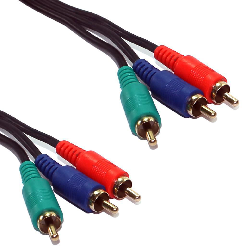 Cabo Video Componente Azul Verde Vermelho Blindado 1.8M 3Rca