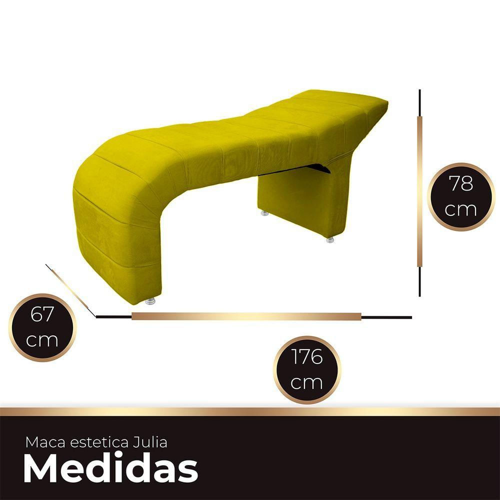 Maca Estofada Julia Para Estetica Facial Sombrancelha E Cilios Suede Cor Amarelo