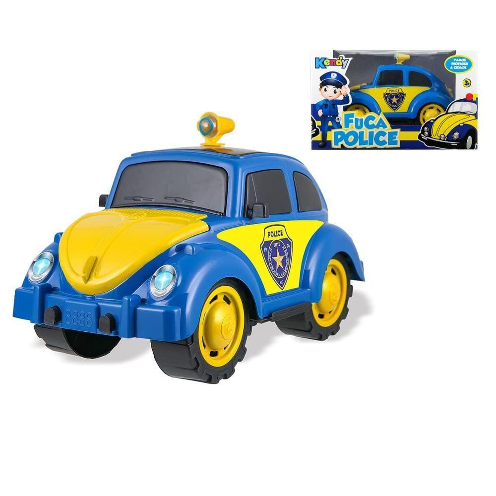 Carrinho De Brinquedo Fusca Police Kendy 33x21x20 Cm