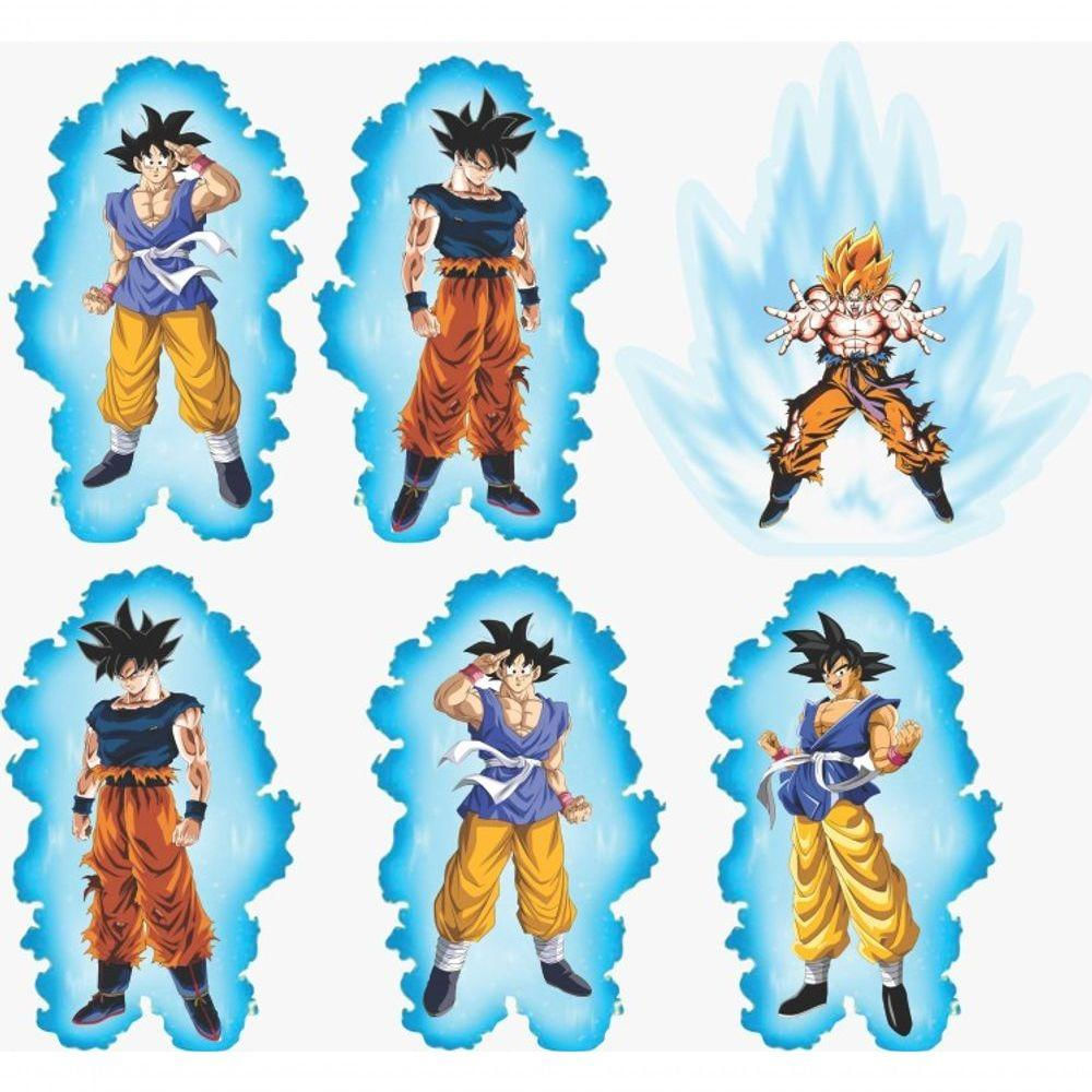 Kit Display De Mesa 6 Peças Festa Goku Adulto Mdf