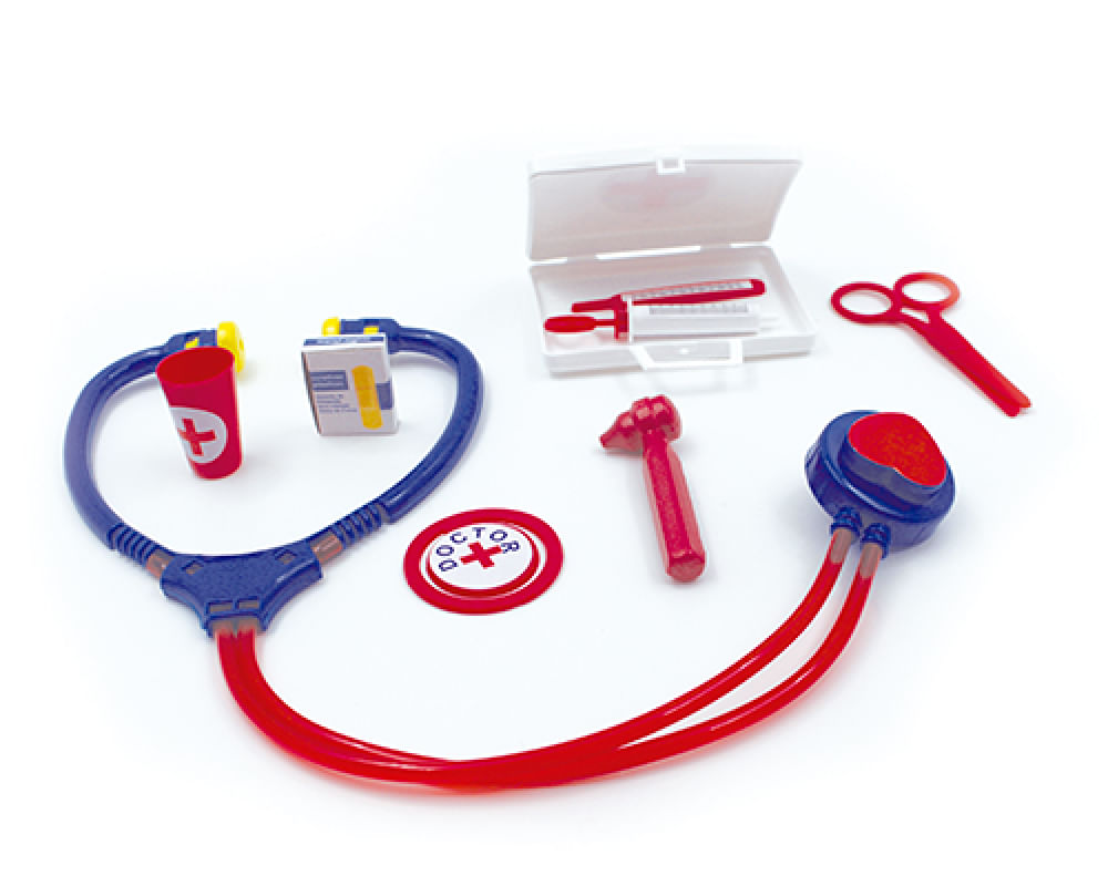 Kit Brinquedo Pequeno Médico infantil Little Doctor - 9 pcs