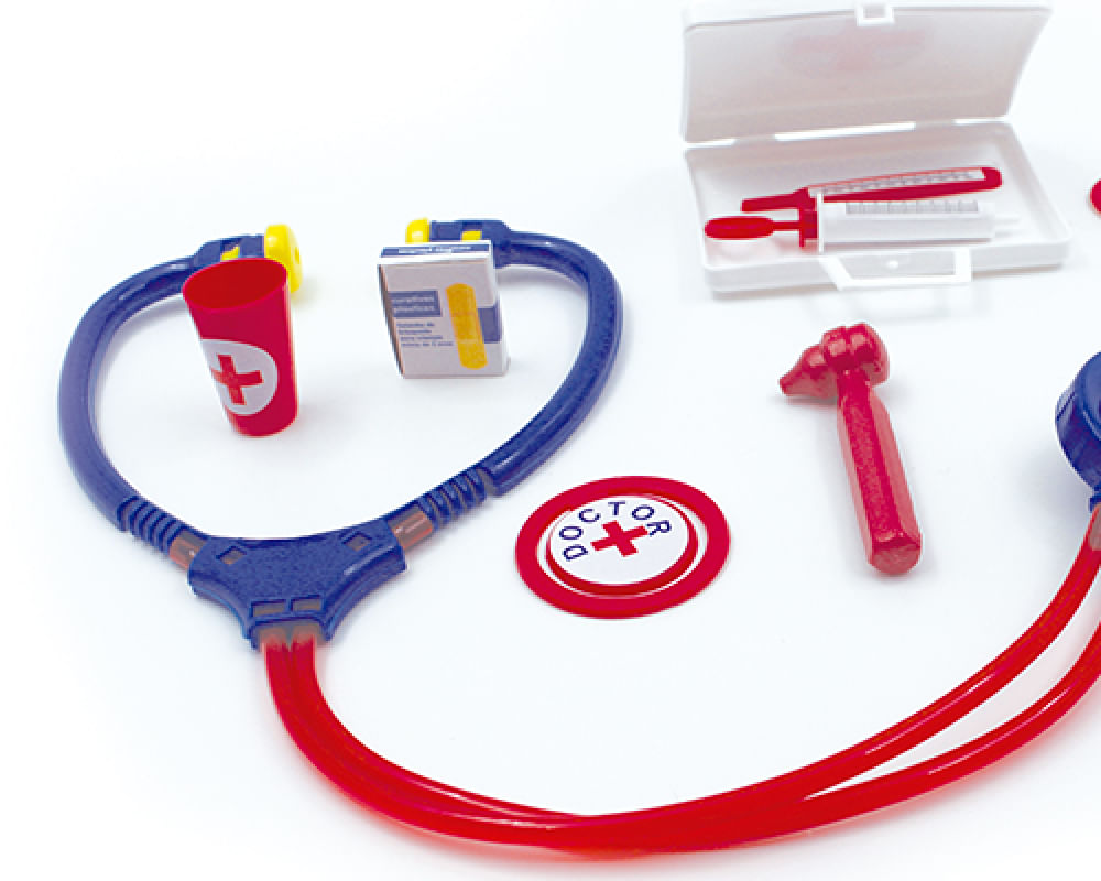 Kit Brinquedo Pequeno Médico infantil Little Doctor - 9 pcs