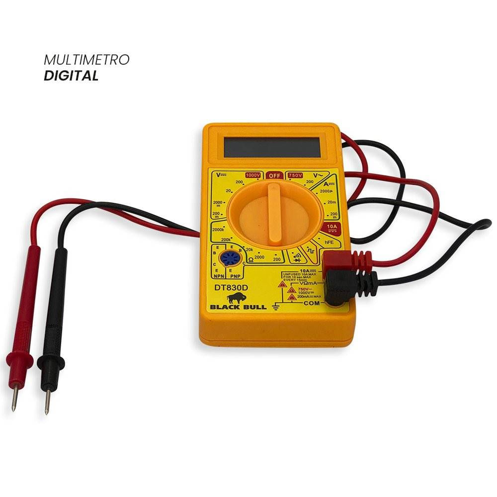 Multímetro Digital Profissional Com Cabo para Teste Portátil