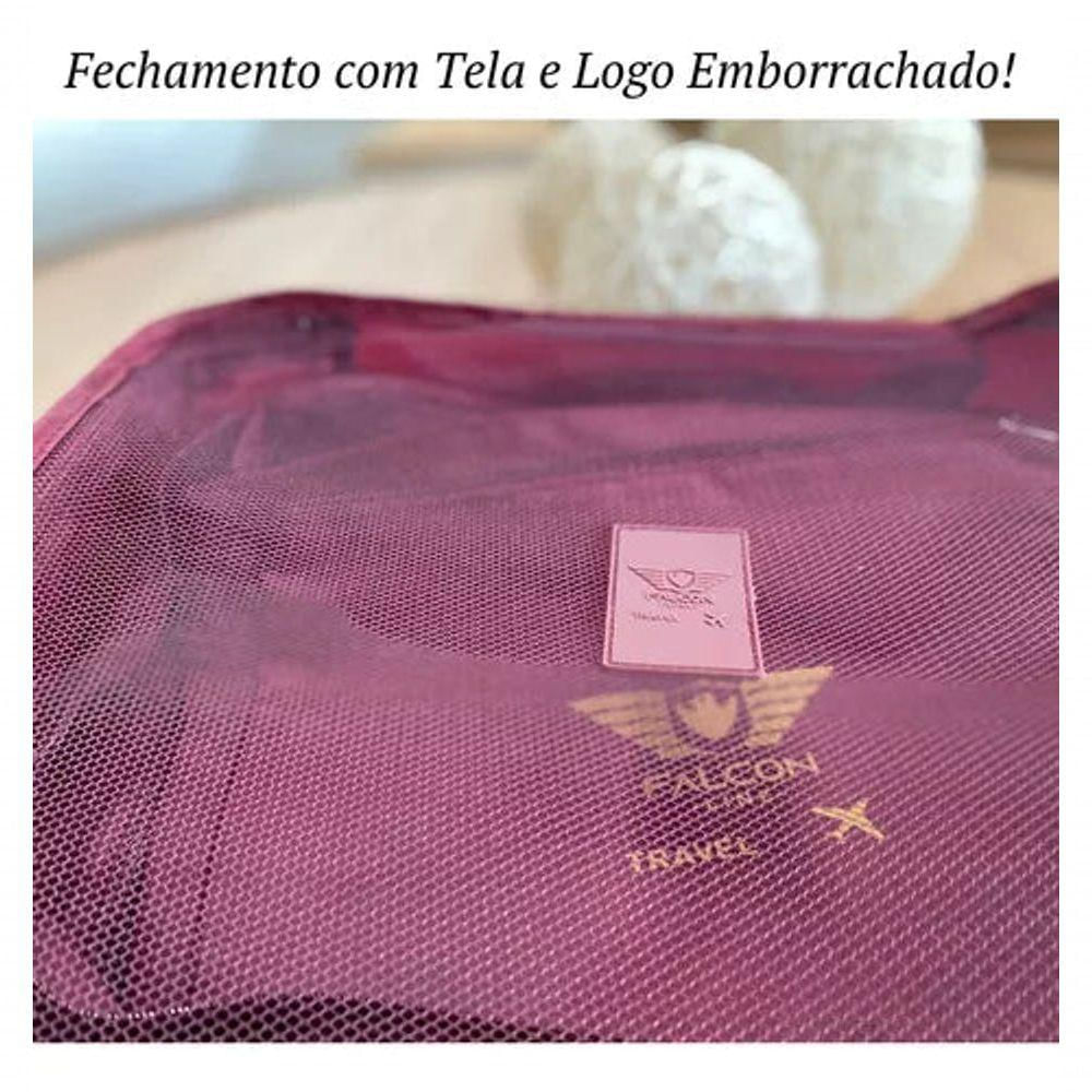 Organizador De Mala Bolsa Kit 6 Peças Bordo