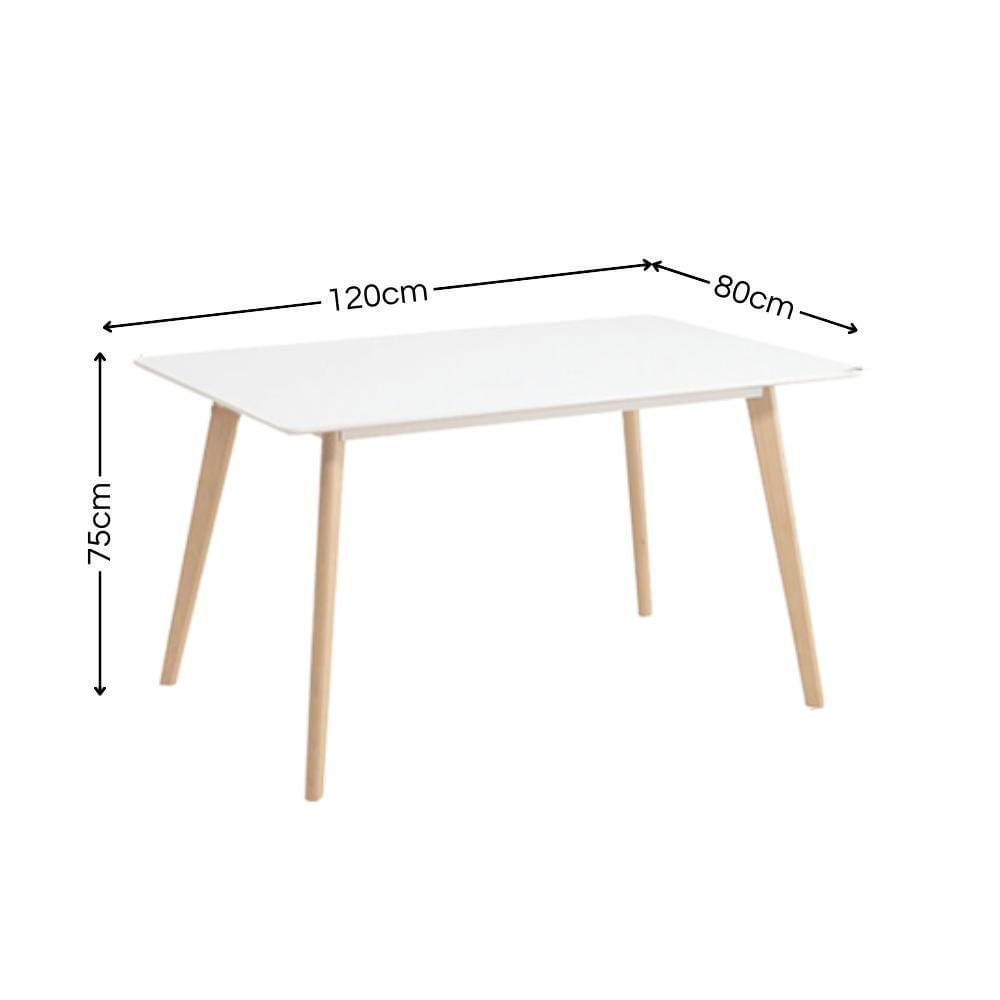 Mesa Retangular Em Mdf Eames Charles Eiffel - Branco Branco