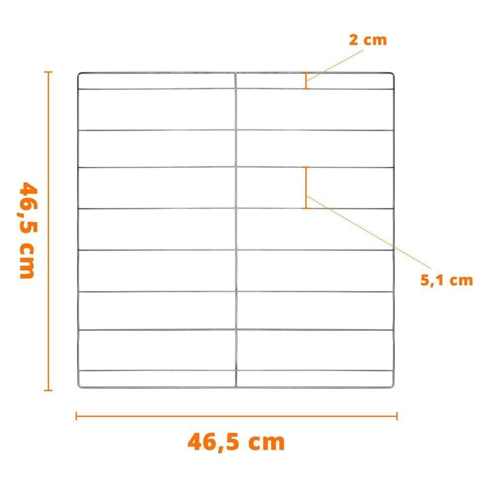 Grade Grelha Prateleira Aramada Zincada Forno Industrial Firi50 46,5x46,5 - Venâncio