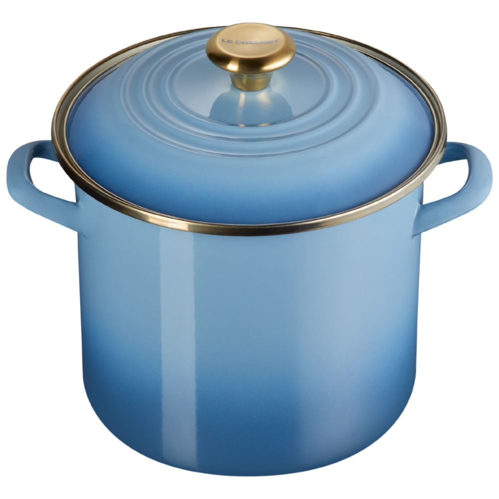 STOCKPOT LE CREUSET EM AÇO INOX ESMALTADO 22CM 7,6L - Azul Chambray