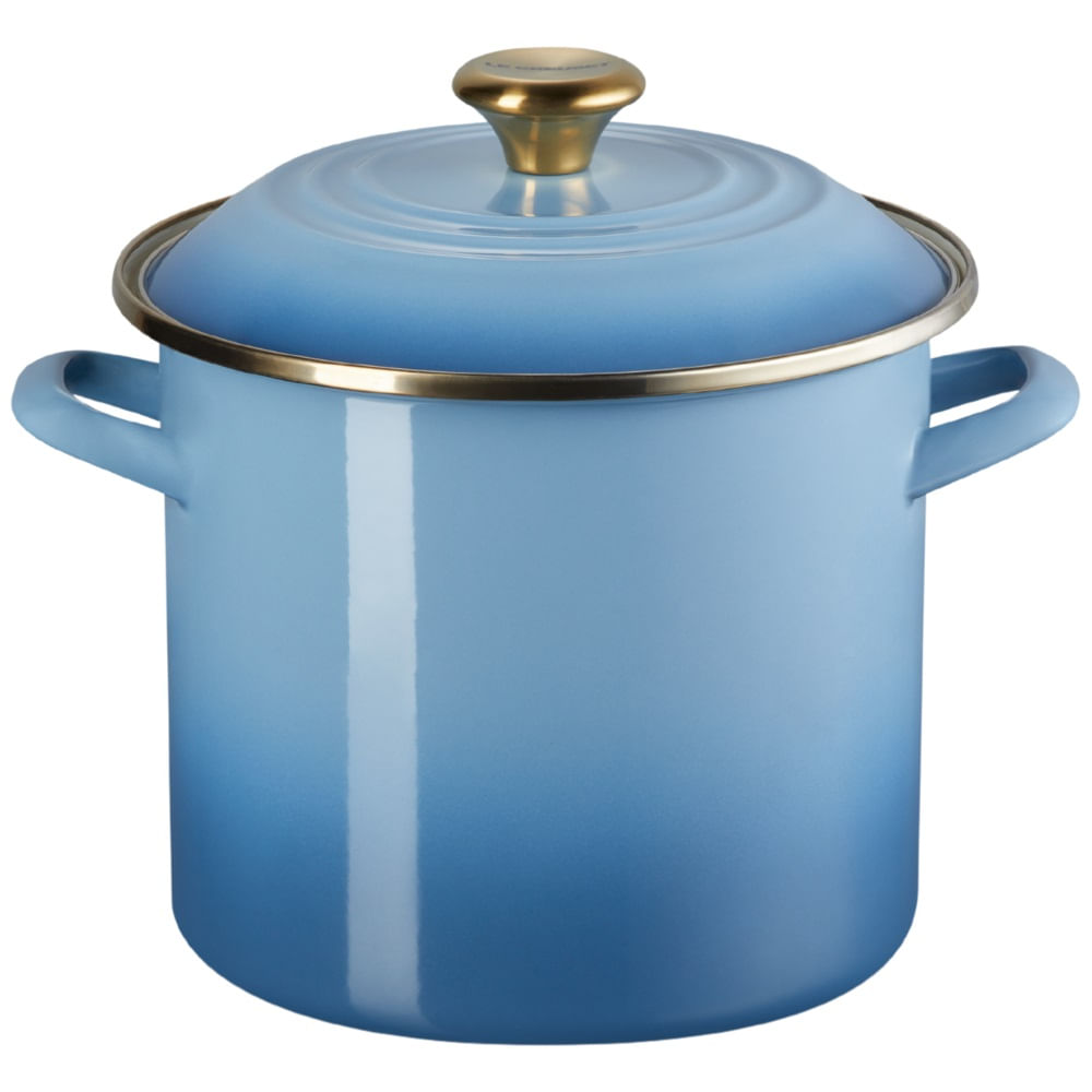 STOCKPOT LE CREUSET EM AÇO INOX ESMALTADO 22CM 7,6L - Azul Chambray