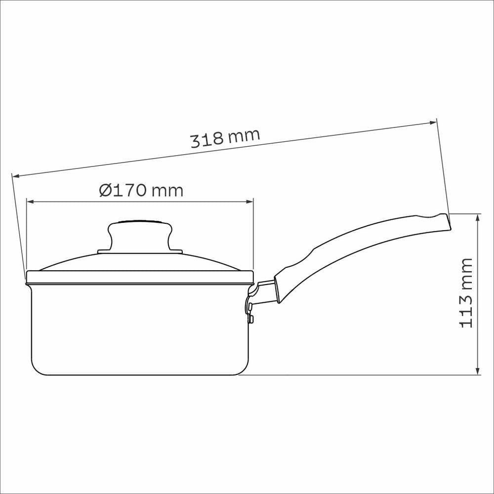 Panela Antiaderente Turim 16 Cm Starflon Max 1,4l Tramontina