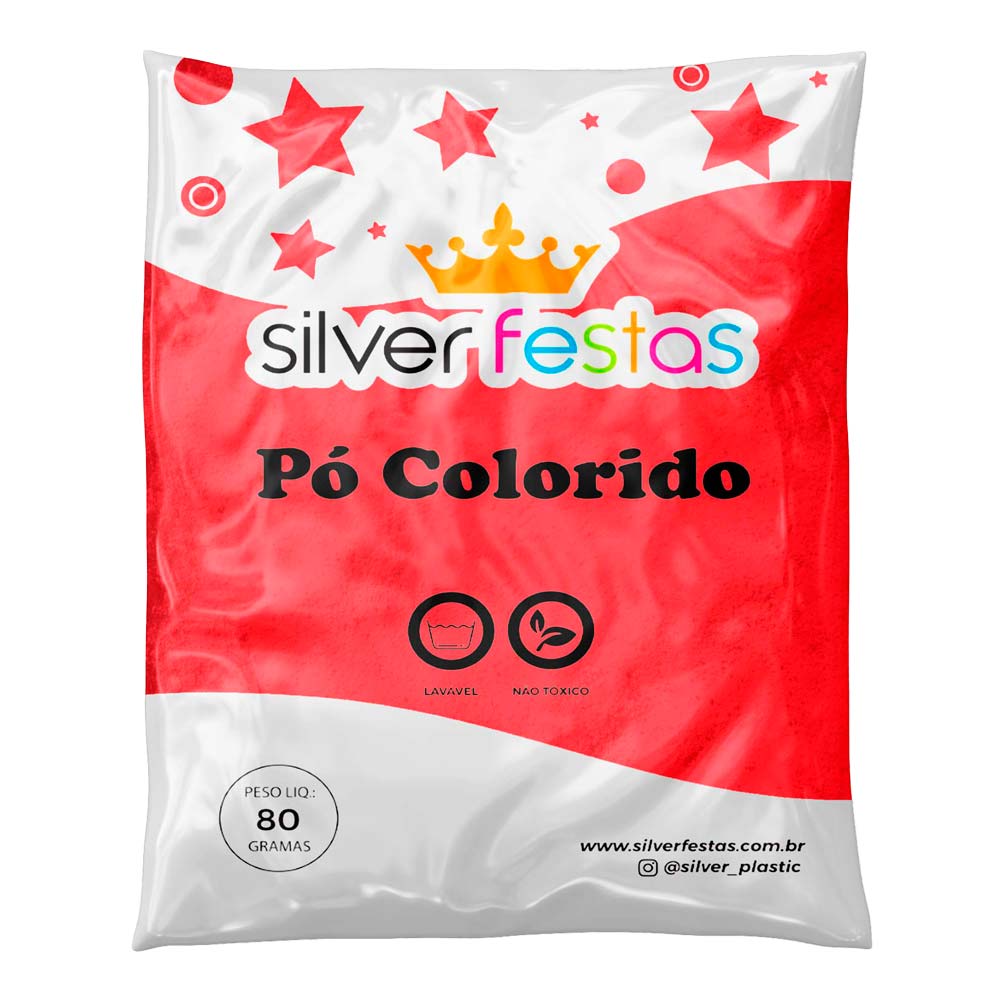 Pó colorido Vermelho 100G