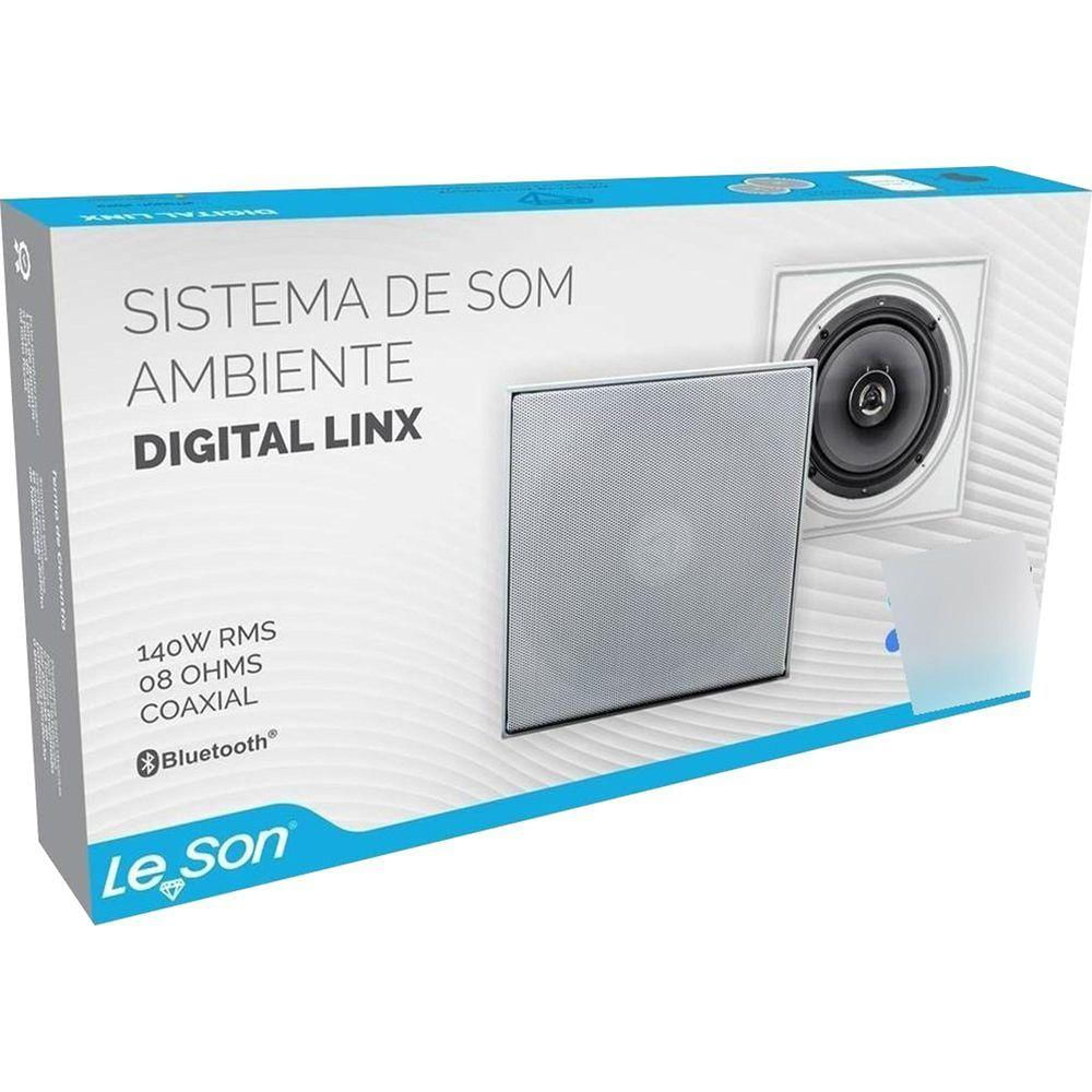 Kit Arandela 6 Leson 2lsquadpt 70w Rms Quadrada Preta - Par - 2