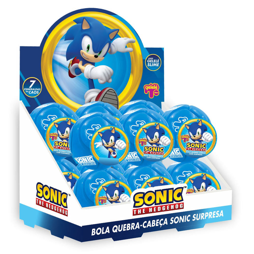 Slime Bola Quebra-Cabeça Sonic Doce Brinquedo - Item Sortido