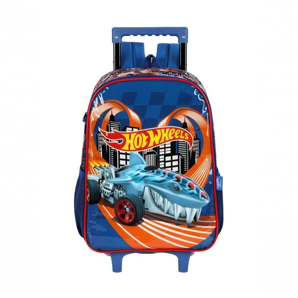 Mochila De Rodinhas Escolar Hot Wheels Ic41512 - Azul