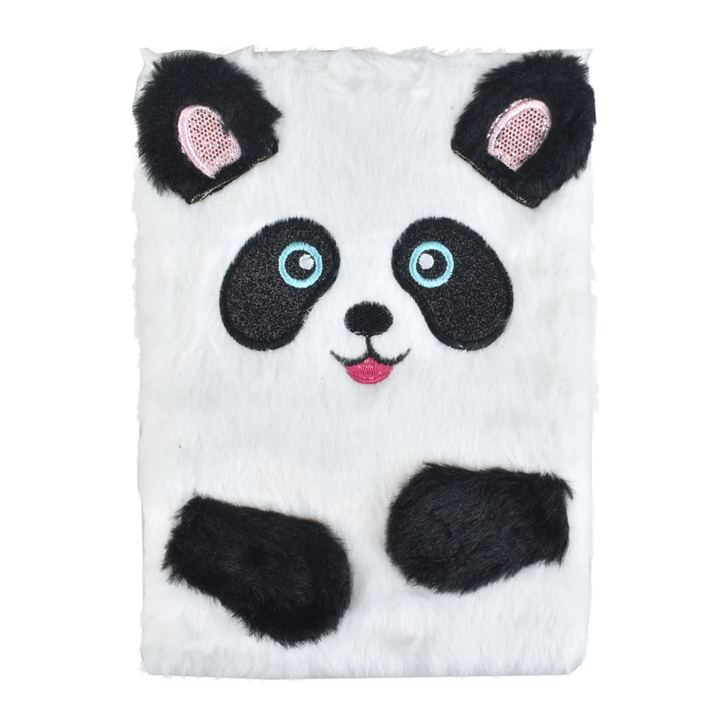 Caderno A5 80 Folhas Plush Panda CV244930 Loffice Sortido