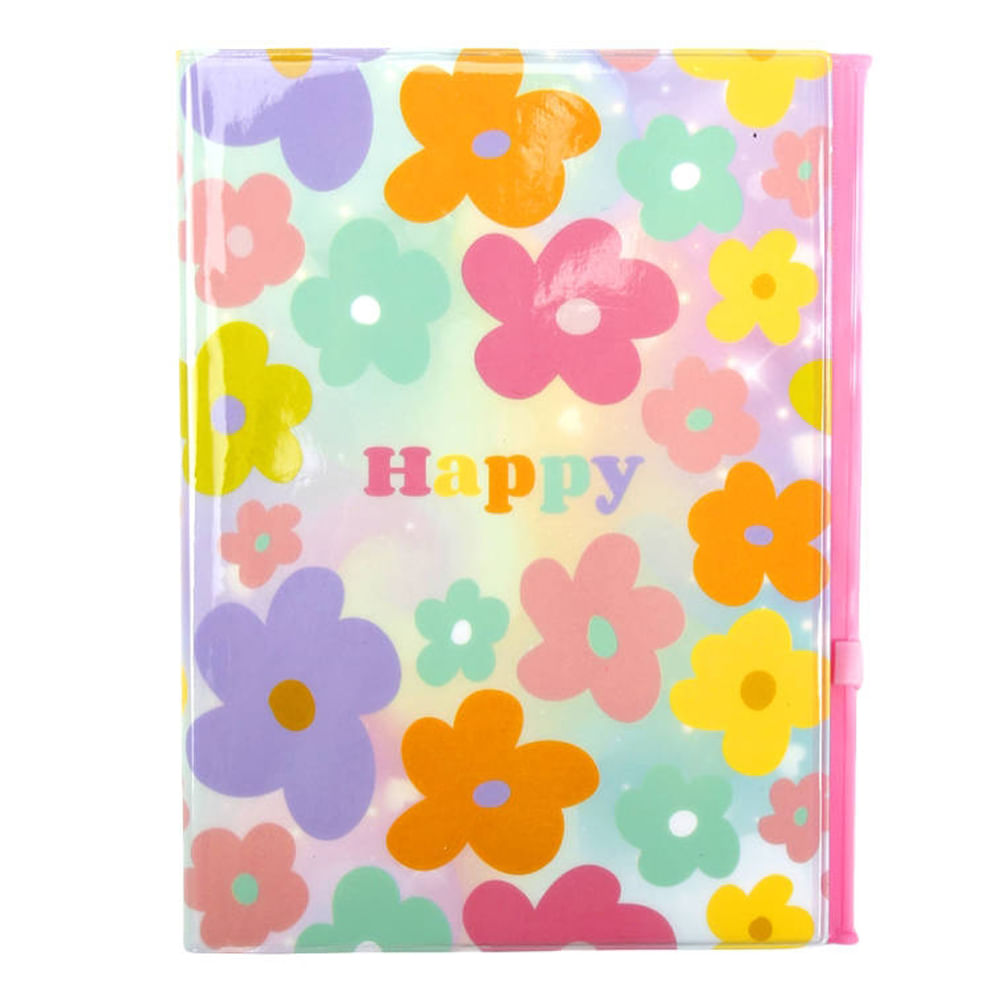 Caderno A5 80 Folhas Happy CV244929 Loffice Sortido