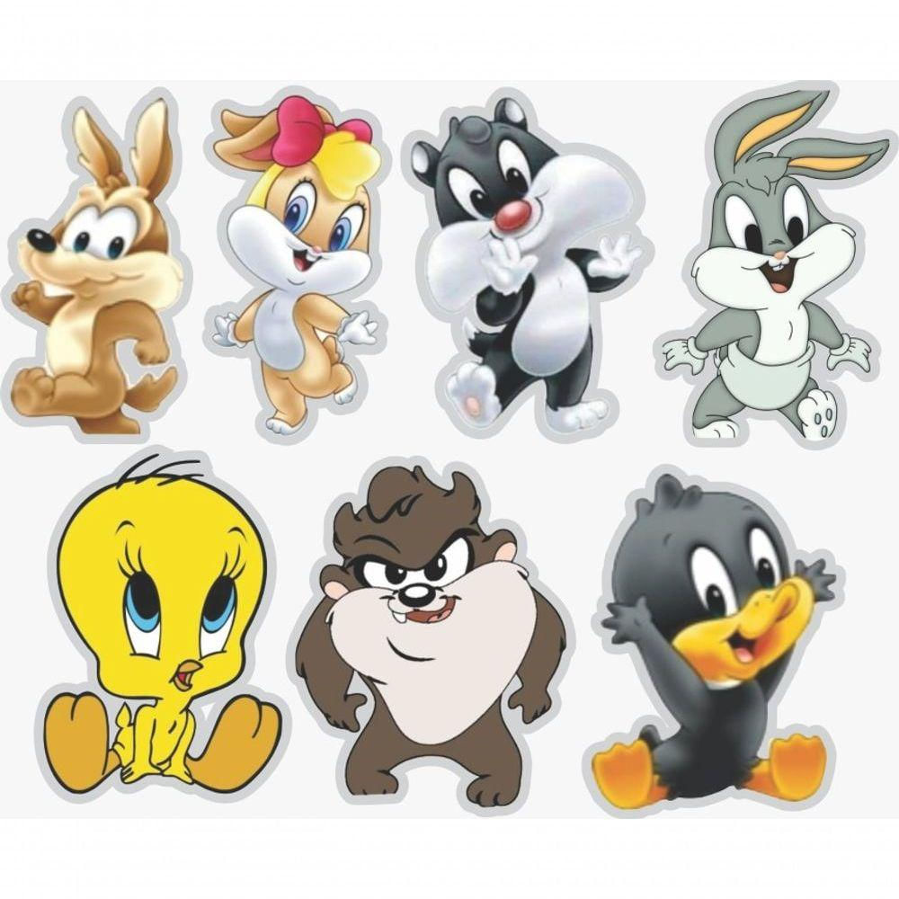 Kit Display De Mesa 20 Pç Festa Baby Looney Tunes Esp Mdf