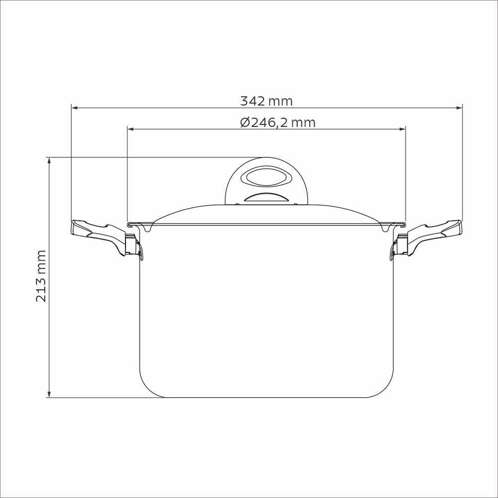 Espagueteira 22 Cm 5,7l Loreto Antiaderente Vermelho