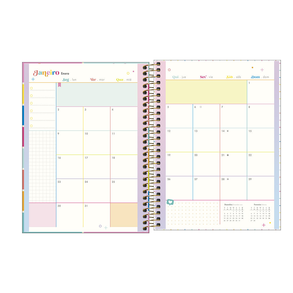 Agenda Planner Tilibra Espiral Capa Dura Be Nice 80 Folhas Capas Diversas - Item Sortido