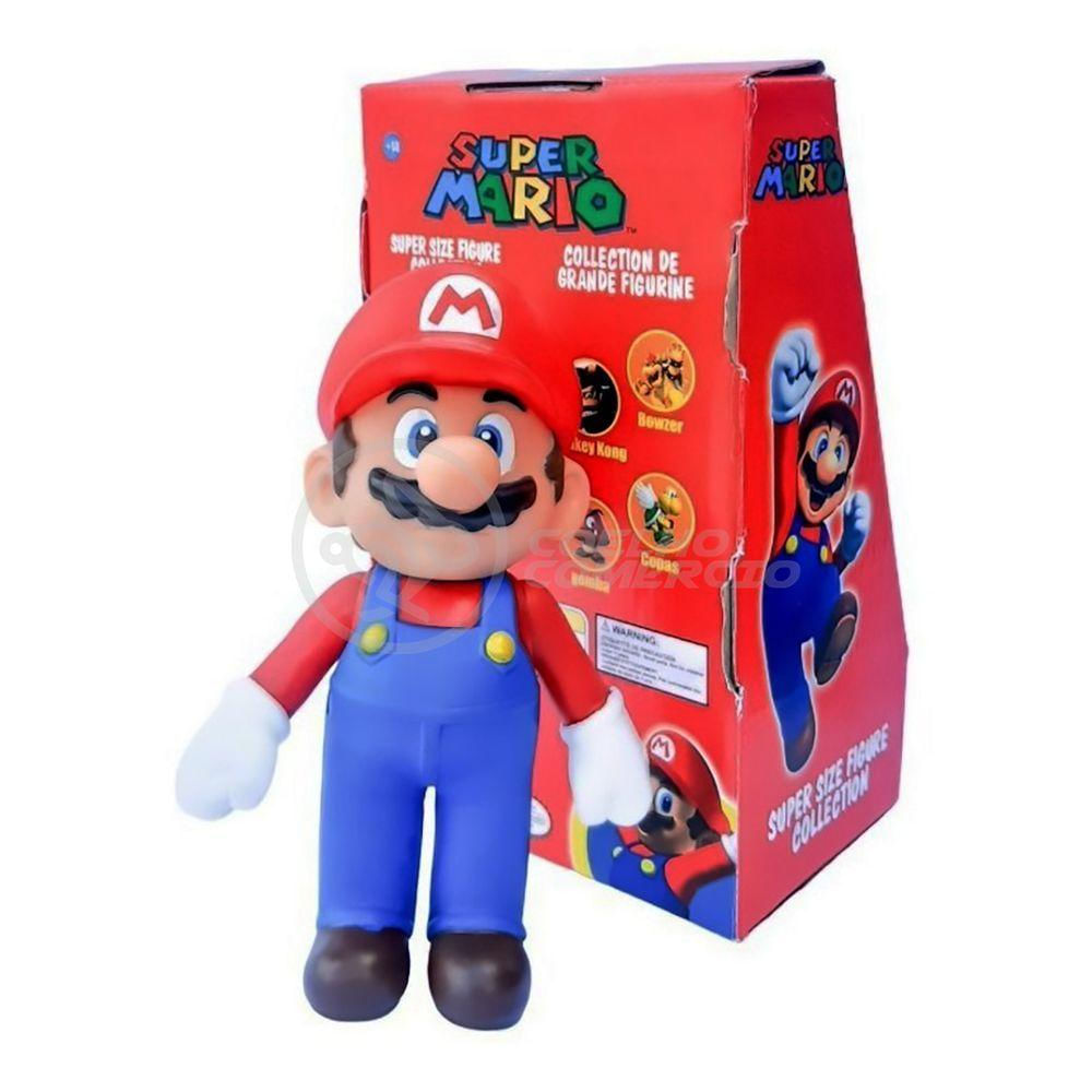 Super Mario Melhor Boneco Coleção + Caixa Personalizada 23cm