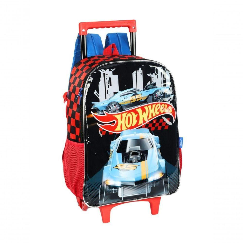 Mochila De Rodinhas Escolar Hot Wheels Ic41512 - Preto