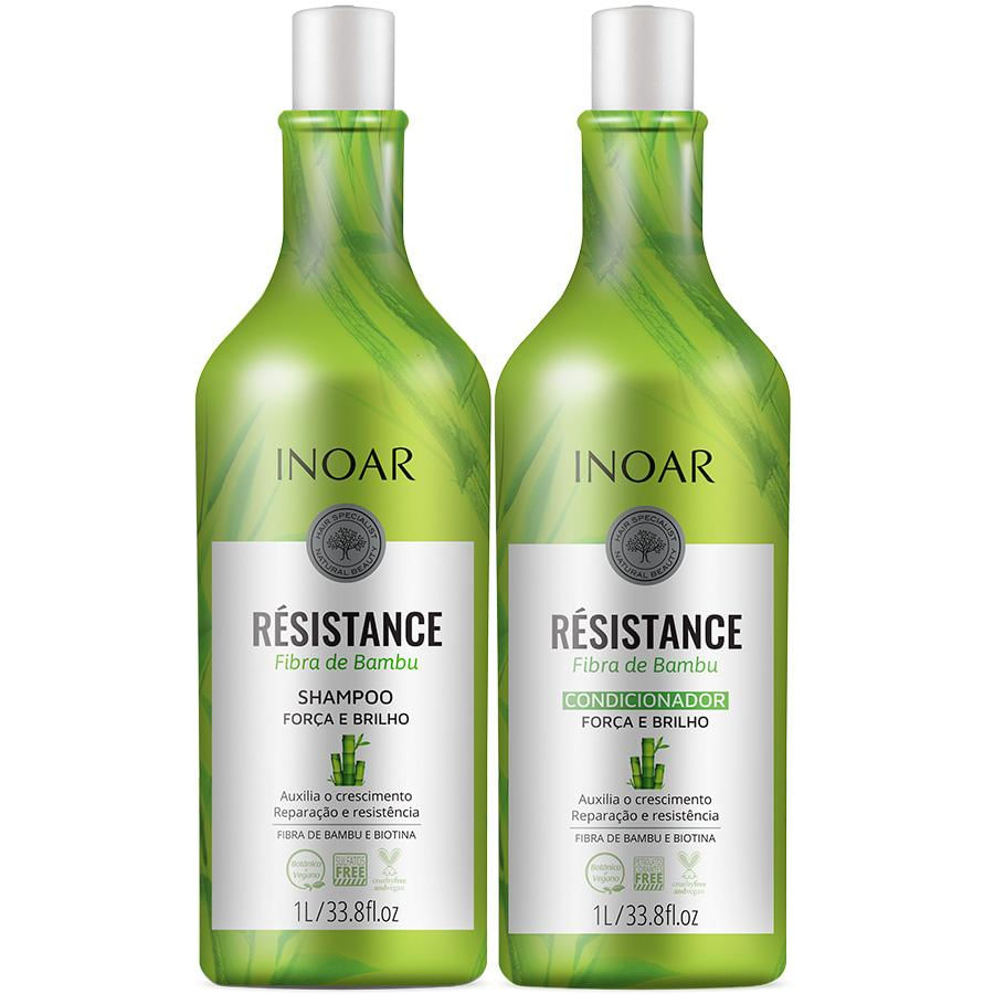 Kit Shampoo + Condicionador Inoar Resistance Bambu 1000ml