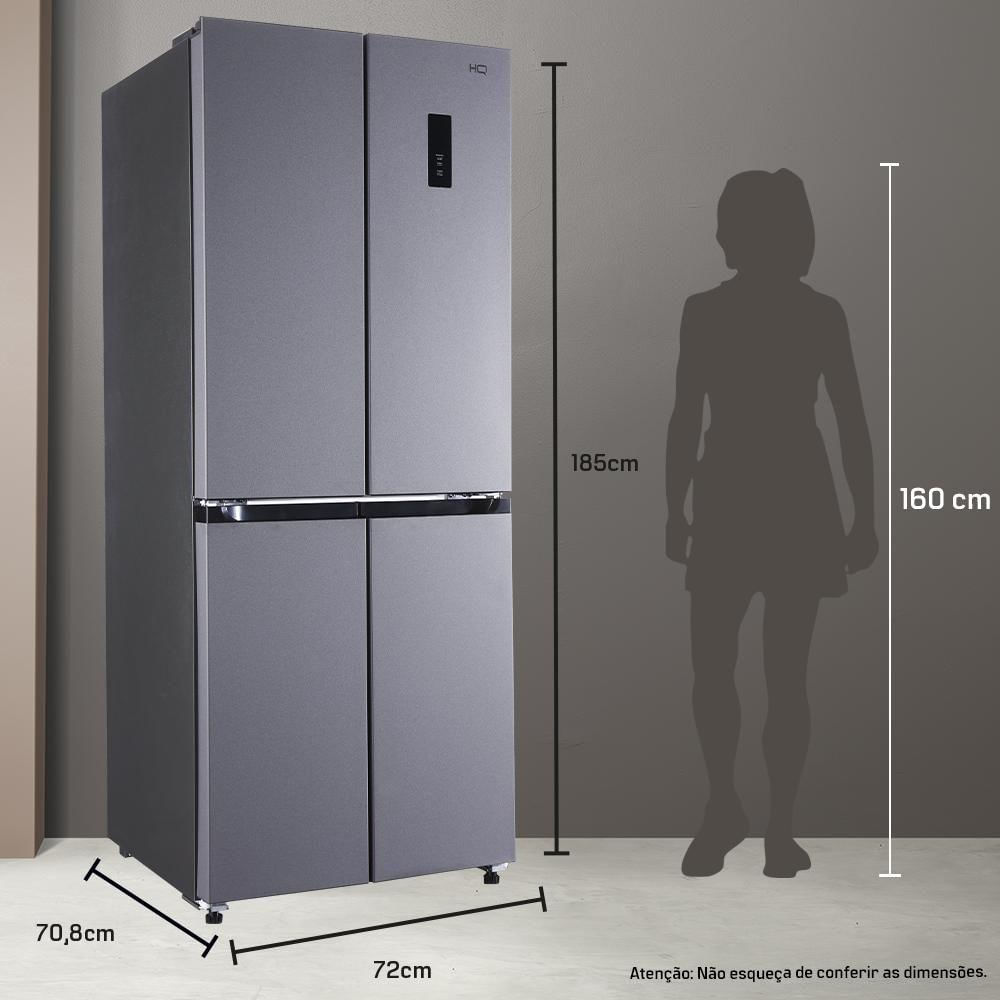 Geladeira Refrigerador HQ Frost Free Multidoor 426 Litros Prata HQ-426MDFF 110V