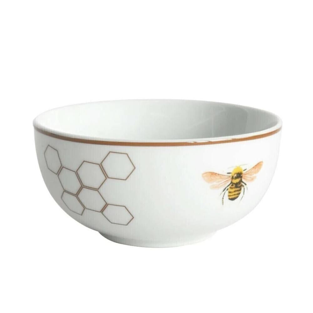 Bowl Porcelana Abelha Sobremesa Doce Café Da Manhã 250ml