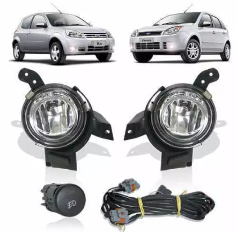 Kit Farol Auxiliar/ Milha Ford Ká 12/14 & Fiesta 07/09 Comp