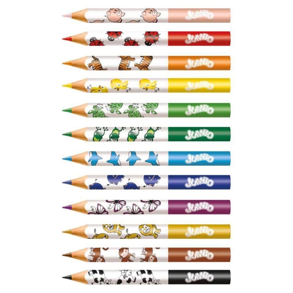 Lápis De Cor Ecolápis Jumbo Triangular 12 Cores + 1 Apontador Faber-castell