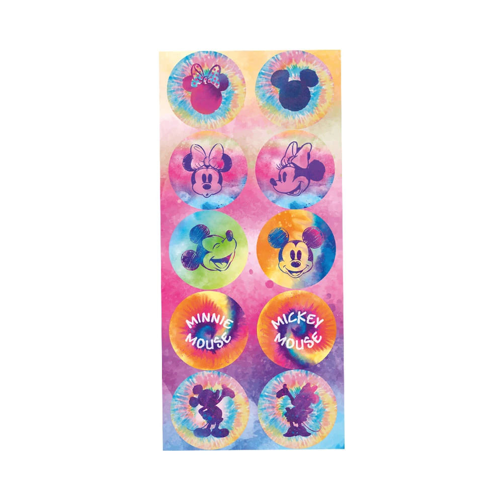 Adesivo de Papel Regina Minnie Tie Dye com 30 Unidades