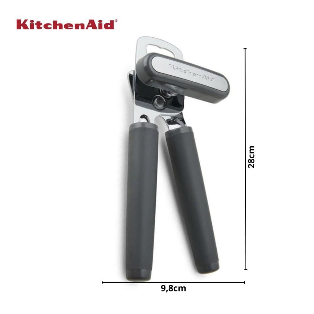 Abridor De Latas E Garrafas Inox Cozinha Cinza Kitchenaid