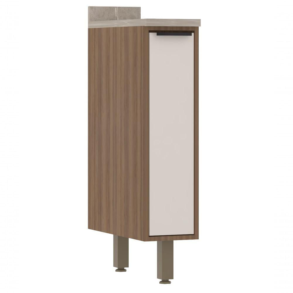 Balcão De Cozinha Com Tampo 20 Cm 1 Porta De Abrir Aspen Luciane Móveis beige