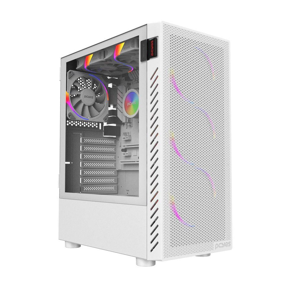 Gabinete Gamer Bolter White Ghost - Lateral Em Vidro - Pcyes - Gbwgpbr