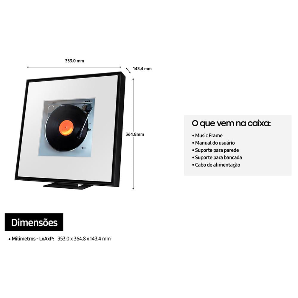 Music Frame Samsung LS60D, Dolby Atmos, Sincronia Sonora e Alexa Built-in