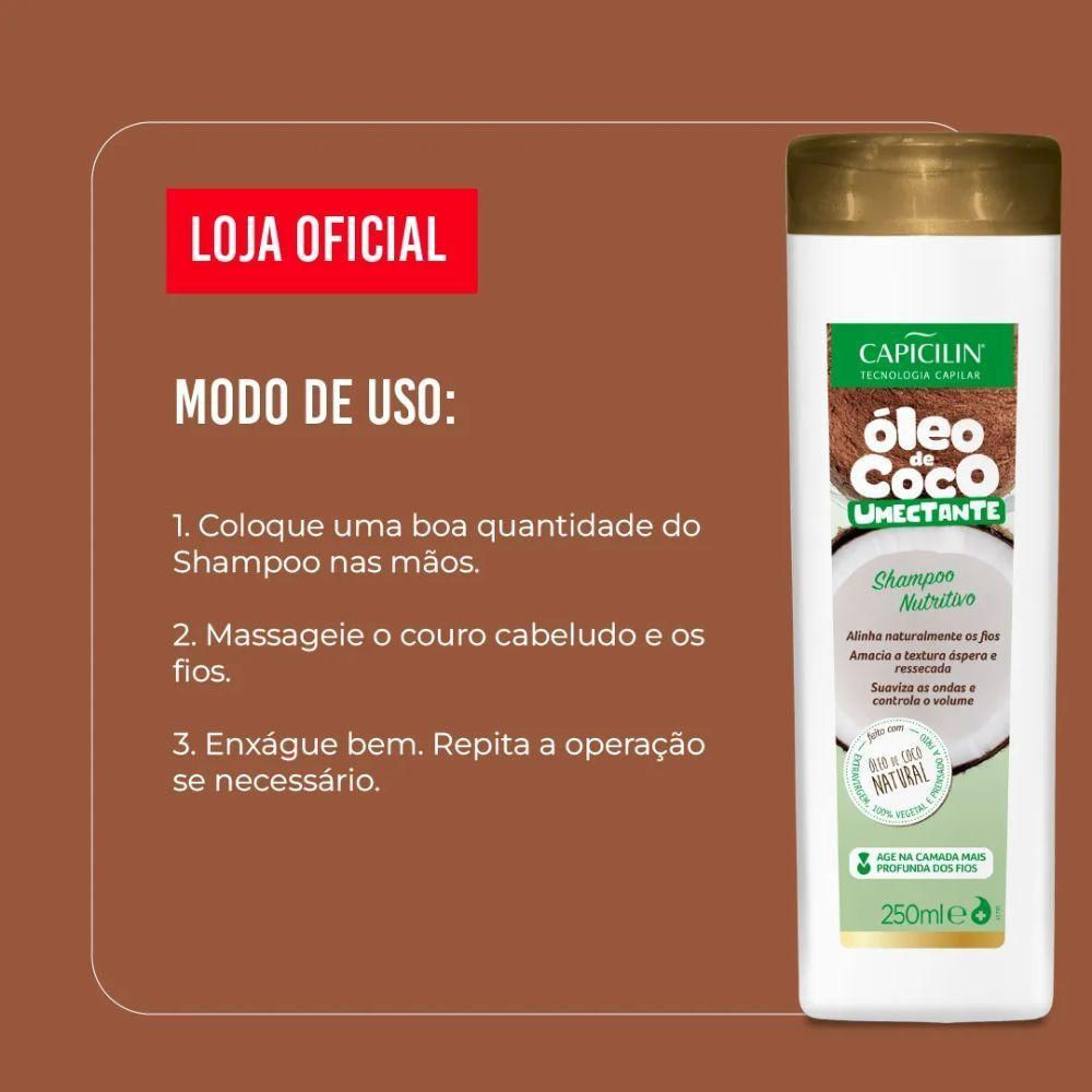 Shampoo Capicilin óleo De Coco 250ml