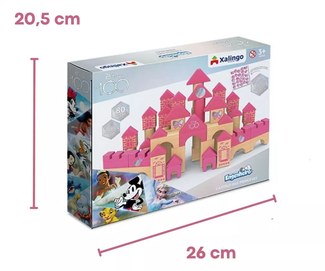 Brincando De Engenheiro 80 pçs Castelo Das Princesas Xalingo