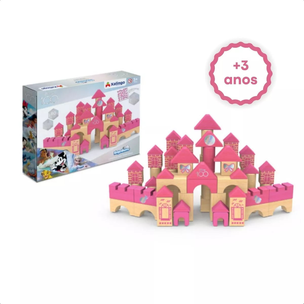 Brincando De Engenheiro 80 pçs Castelo Das Princesas Xalingo