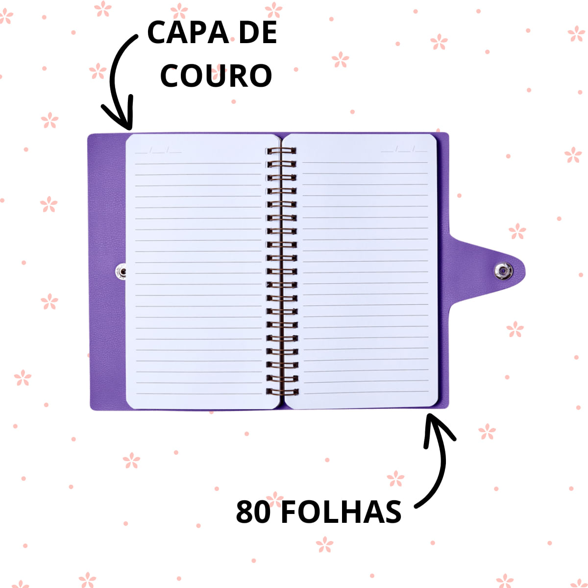 CADERNETA HOLIC CAPA FLOREIRA GARDEN COM 80 FOLHAS - TRIS