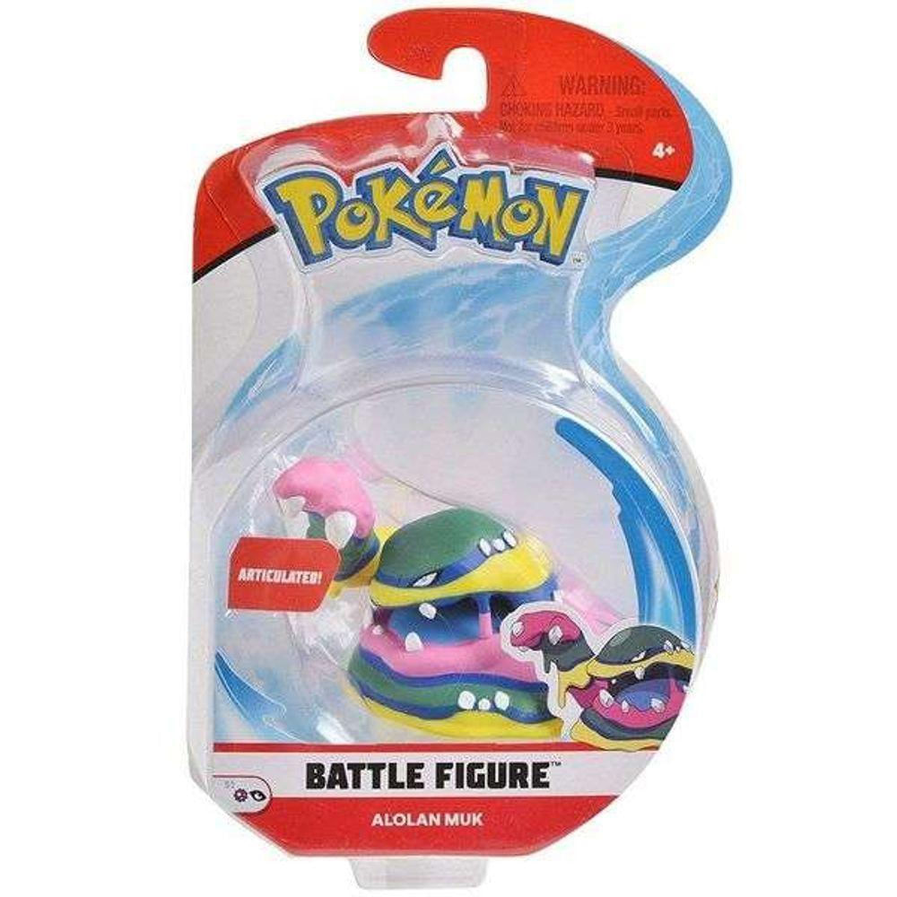 Pokemon Boneco De Batalha Articulado Dtc4842 Variação Muk De Alola