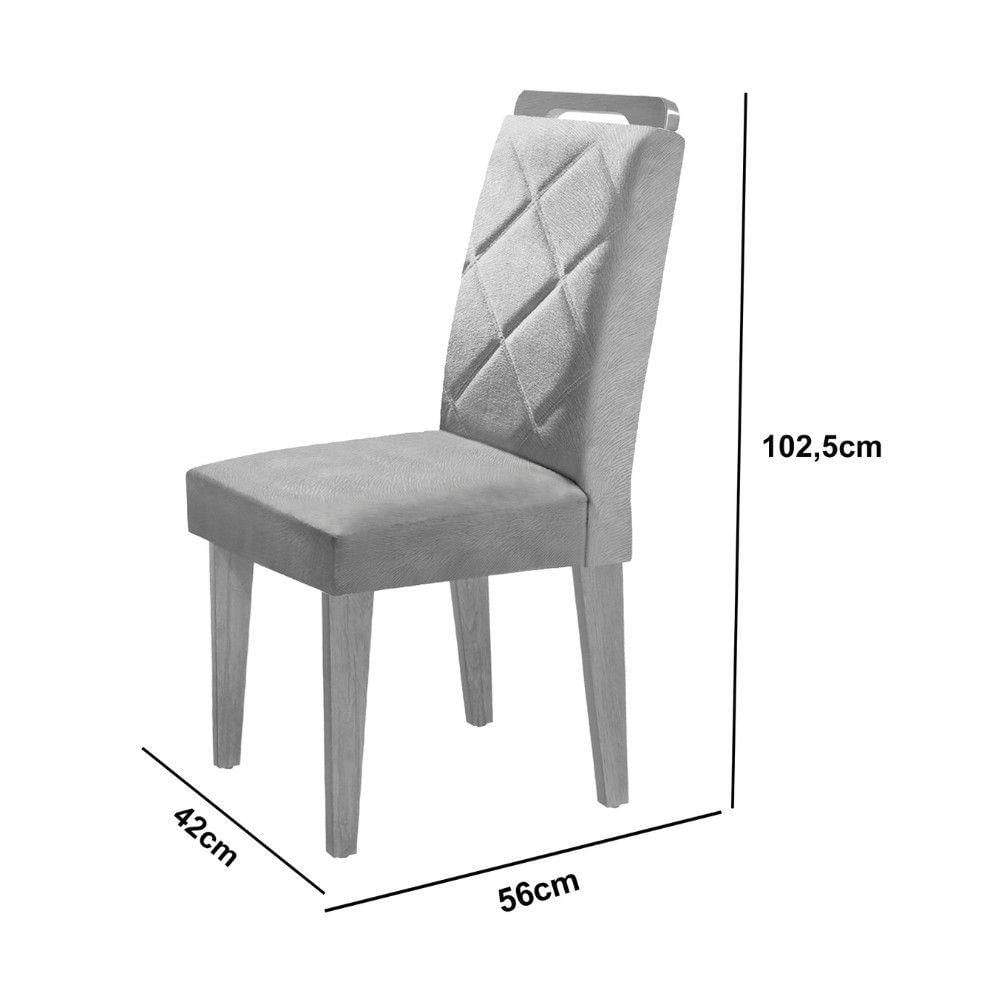 Mesa Liz 120 Mdf Canto Copo E Com 4 Cadeiras Melissa Turim Naturalle