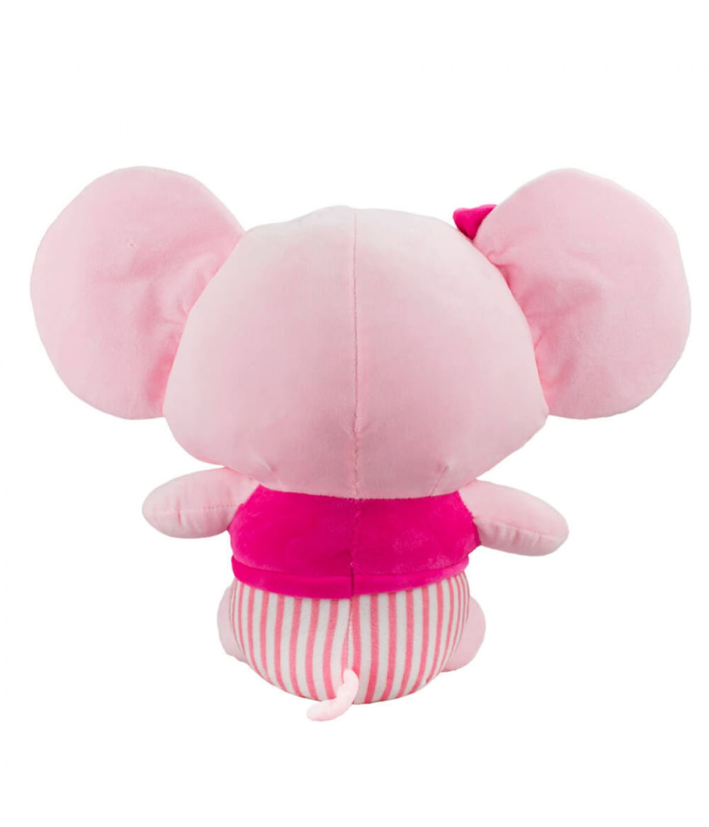 Elefante Rosa Orelhudo Sentado 34cm - Pelúcia - Tudo em  Caixa