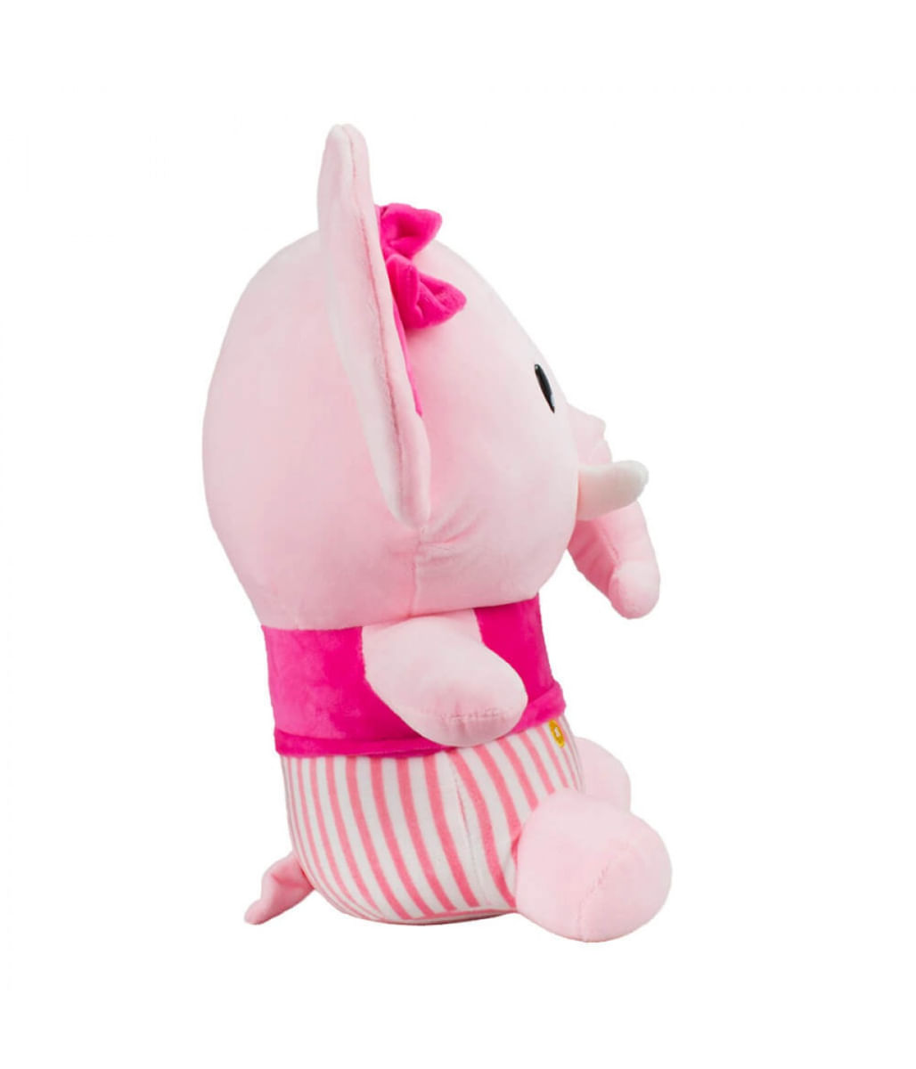 Elefante Rosa Orelhudo Sentado 34cm - Pelúcia - Tudo em  Caixa