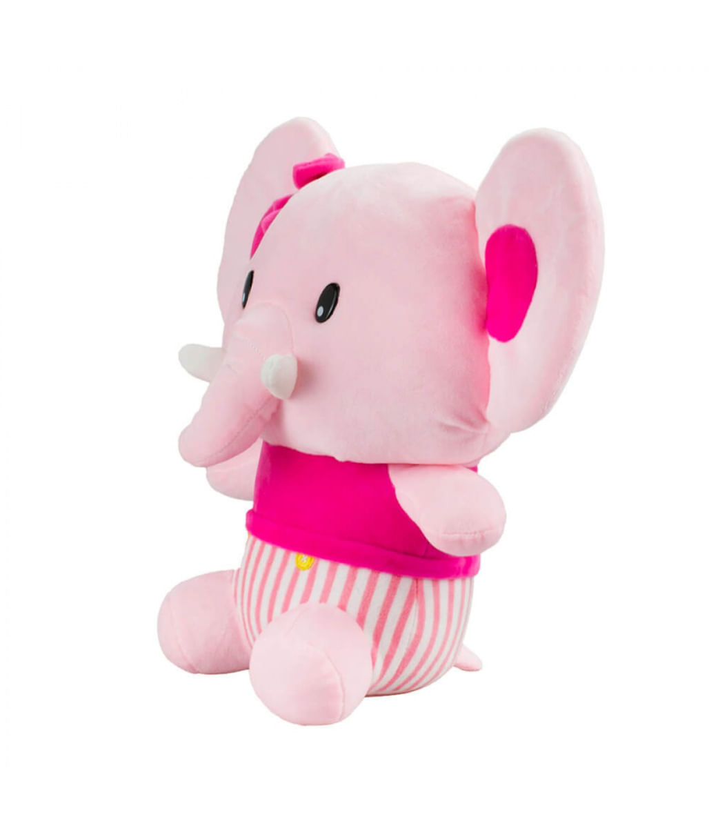 Elefante Rosa Orelhudo Sentado 34cm - Pelúcia - Tudo em  Caixa