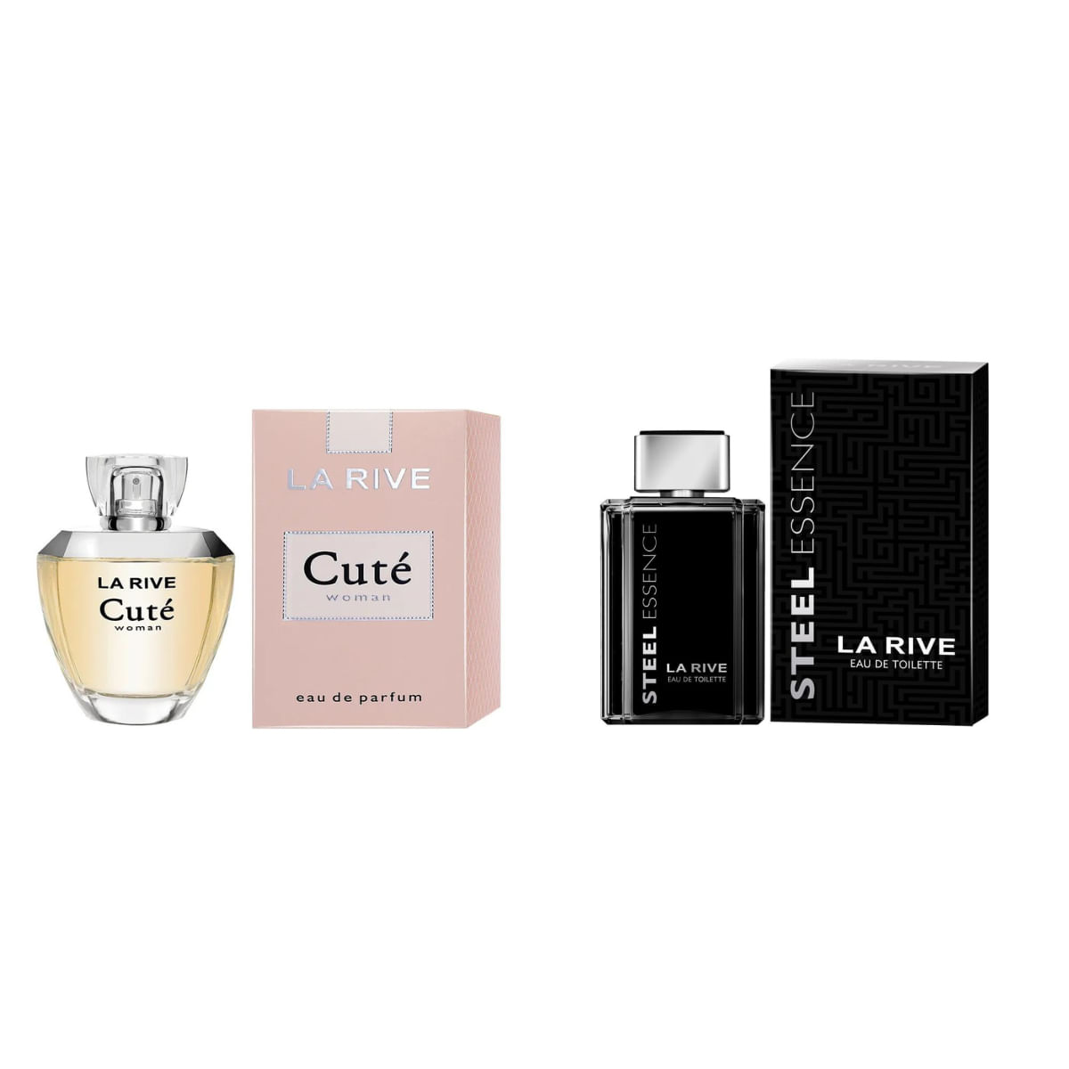 Kit 2 Perfumes Importados La Rive Cuté Steel Essence 100ml