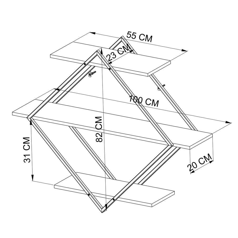 Prateleira Decorativa Diamante Grande P1020 Mel