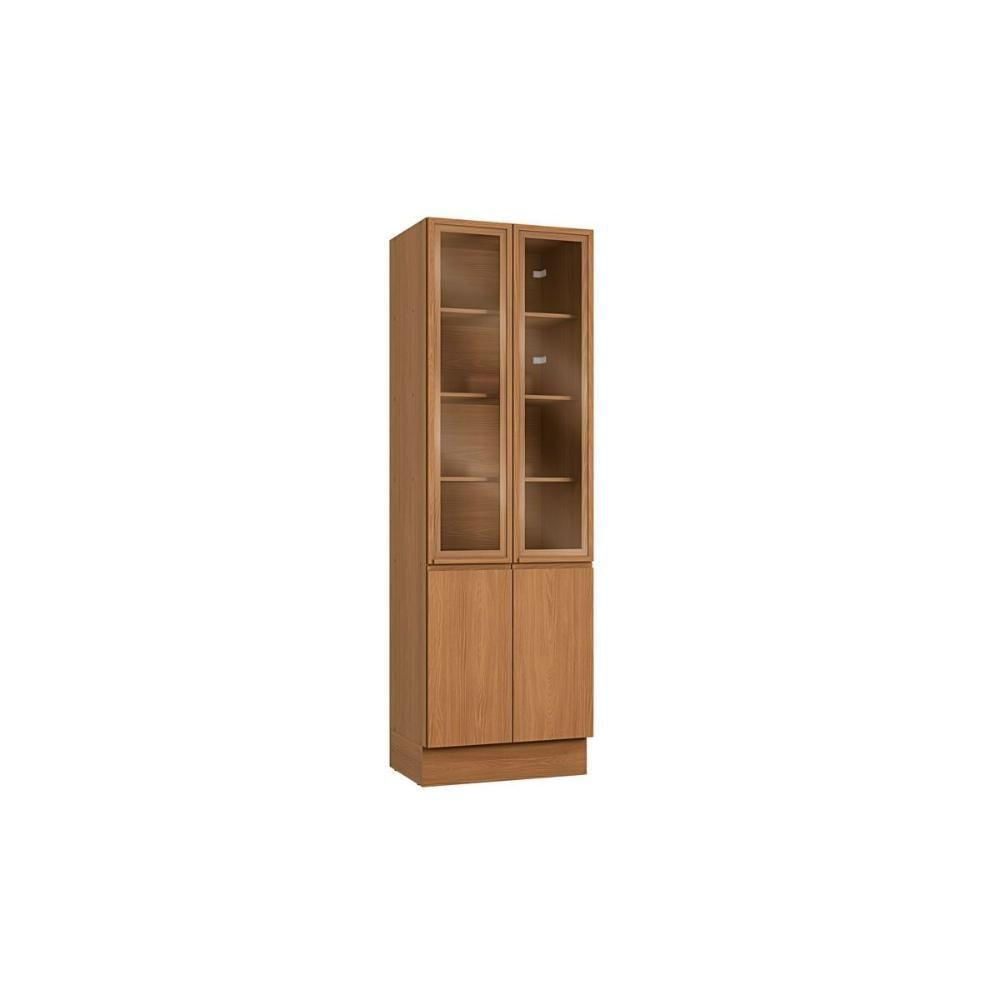 Cristaleira De Cozinha Ciela R631 C/ 4 Portas 2 De Vidro 70x220cm Canela - Kappesberg